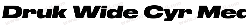 Druk Wide Cyr Medium字体转换